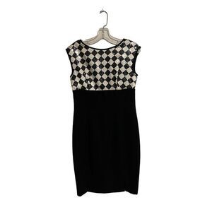 Vintage A.J. Bari Cocktail Dress- Black and White Sequin size 6